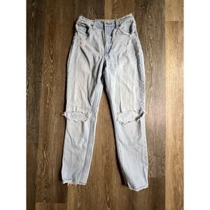 Abercrombie & Fitch Skinny Jeans‎ Womens 26 Light Blue Good High Rise Distressed